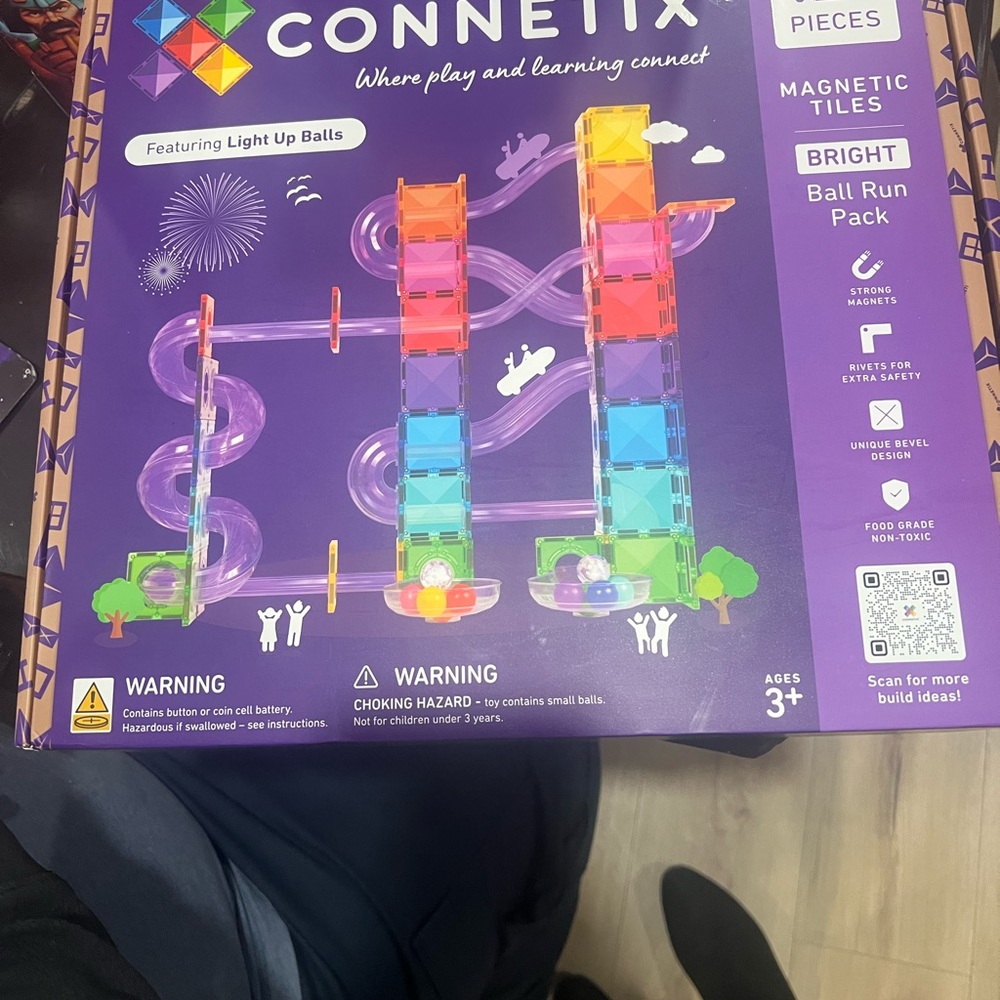 Magnetic Tiles Ball Run Pack - Bright Colors